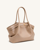 Hana Large Tote Bag - Elephant Grey Croc