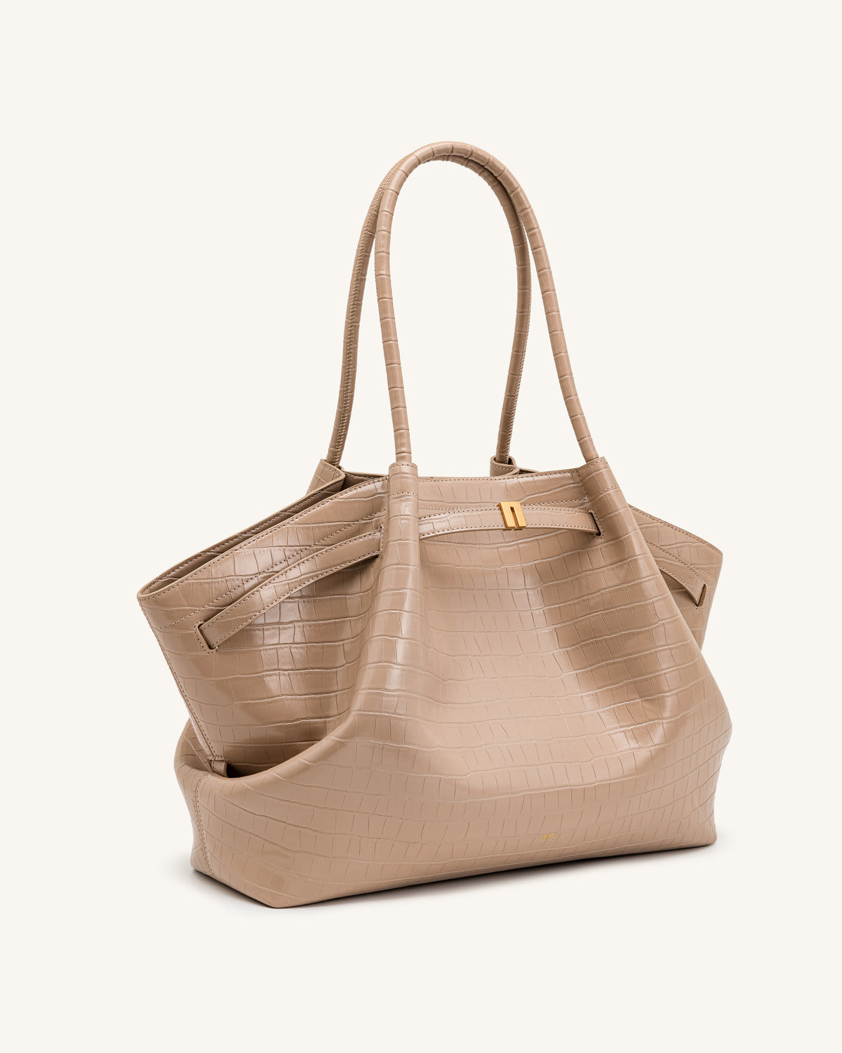 Hana Large Tote Bag - Elephant Grey Croc
