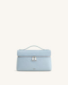 Thea Faux Suede Top Handle Bag - Light Blue