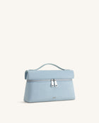 Thea Faux Suede Top Handle Bag - Light Blue