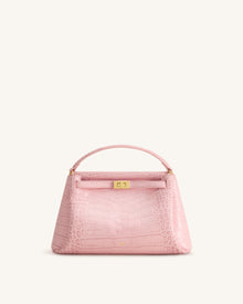 Carmen Top Handle Bag - Pink Croc