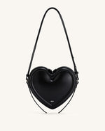 Arlene Heart Shaped Bag - Black