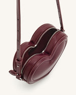 Arlene Heart Shaped Bag - Claret