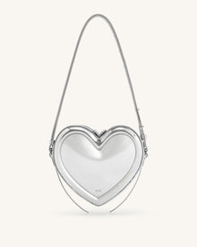 Arlene Heart Shaped Bag - Sliver