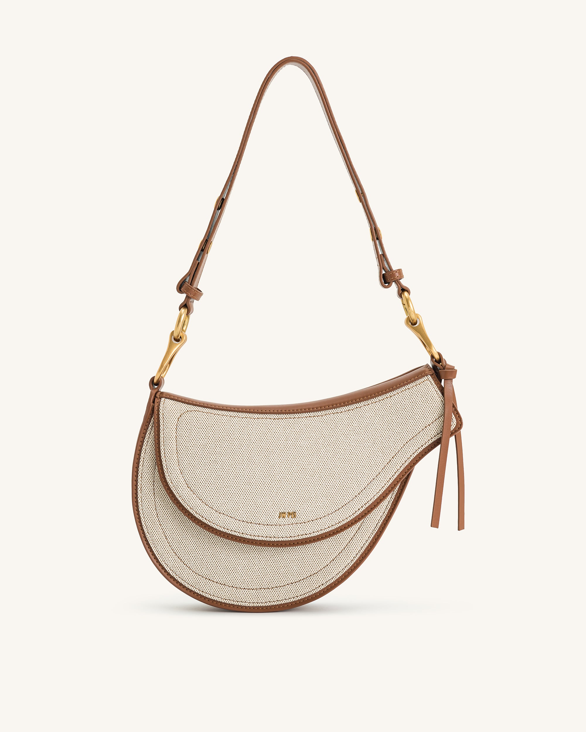 JW PEI：ASHLIE ショルダーバッグ ロゴ 無地 アシメトリ Ashlie Crossbody Bag - Brown | JW PEI