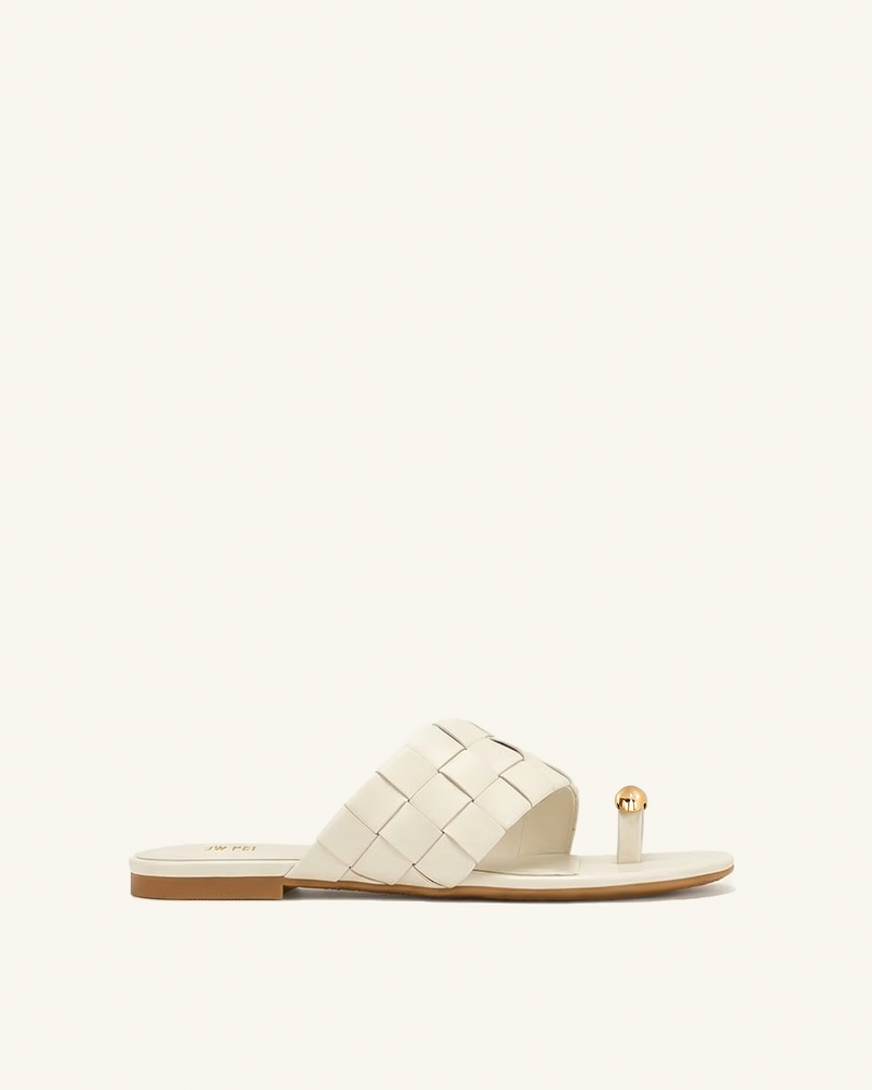 Ava Woven Toe Sandals - Ivory
