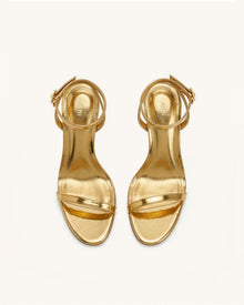 Alivia Gold Metal Heel Sandals - Gold