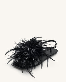 Fluffy Flats Sandals - Black