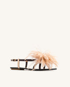 Fluffy Flats Sandals-Brown