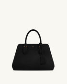 Lara Faux Suede Tote Bag - Black