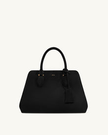 Lara Faux Suede Tote Bag - Black