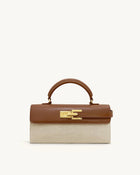 Keyla Top Handbag - Brown Canvas