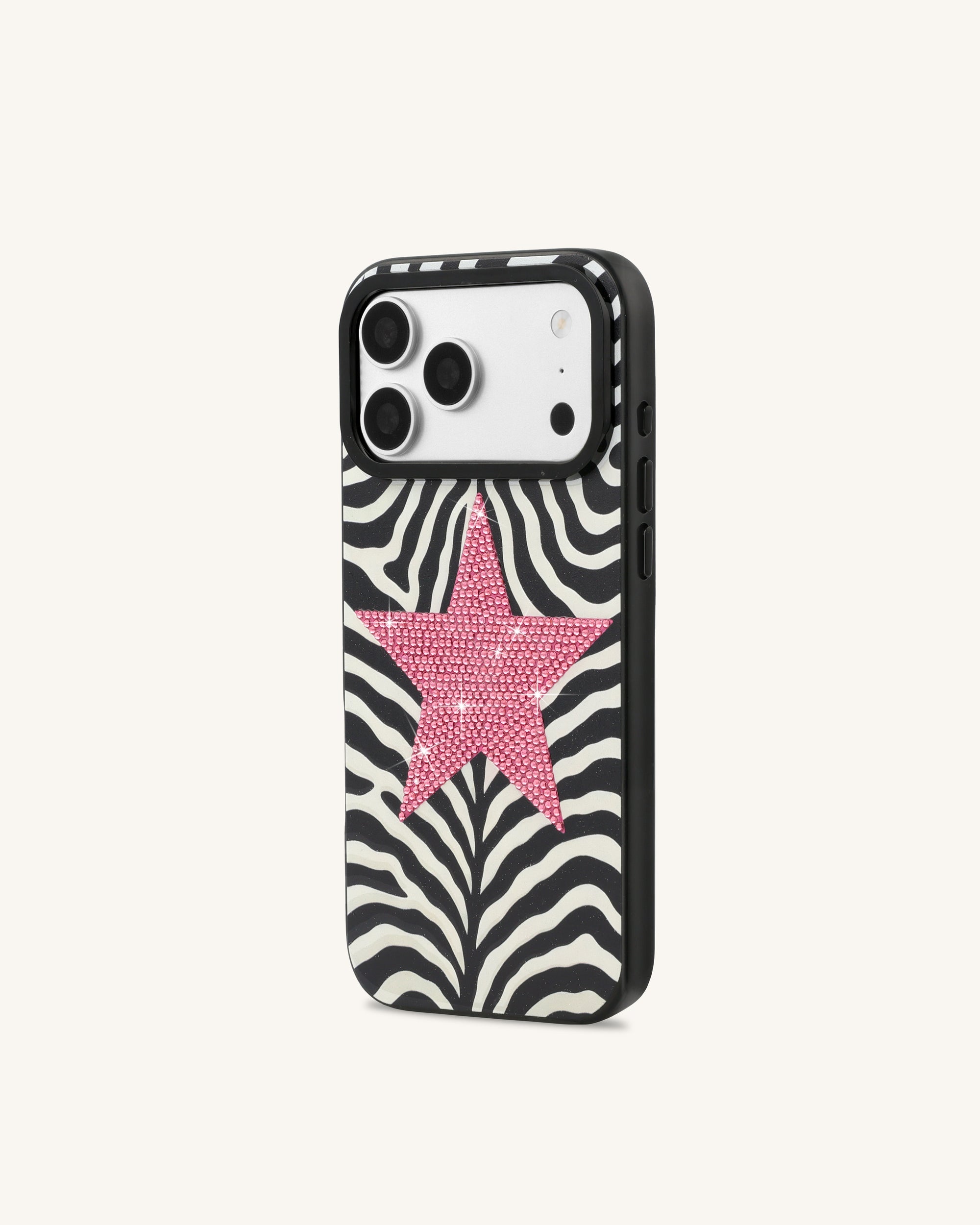 Zebra Star Phone Case - Black