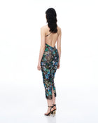 Isadora Floral Sequin Dress - Black Multi