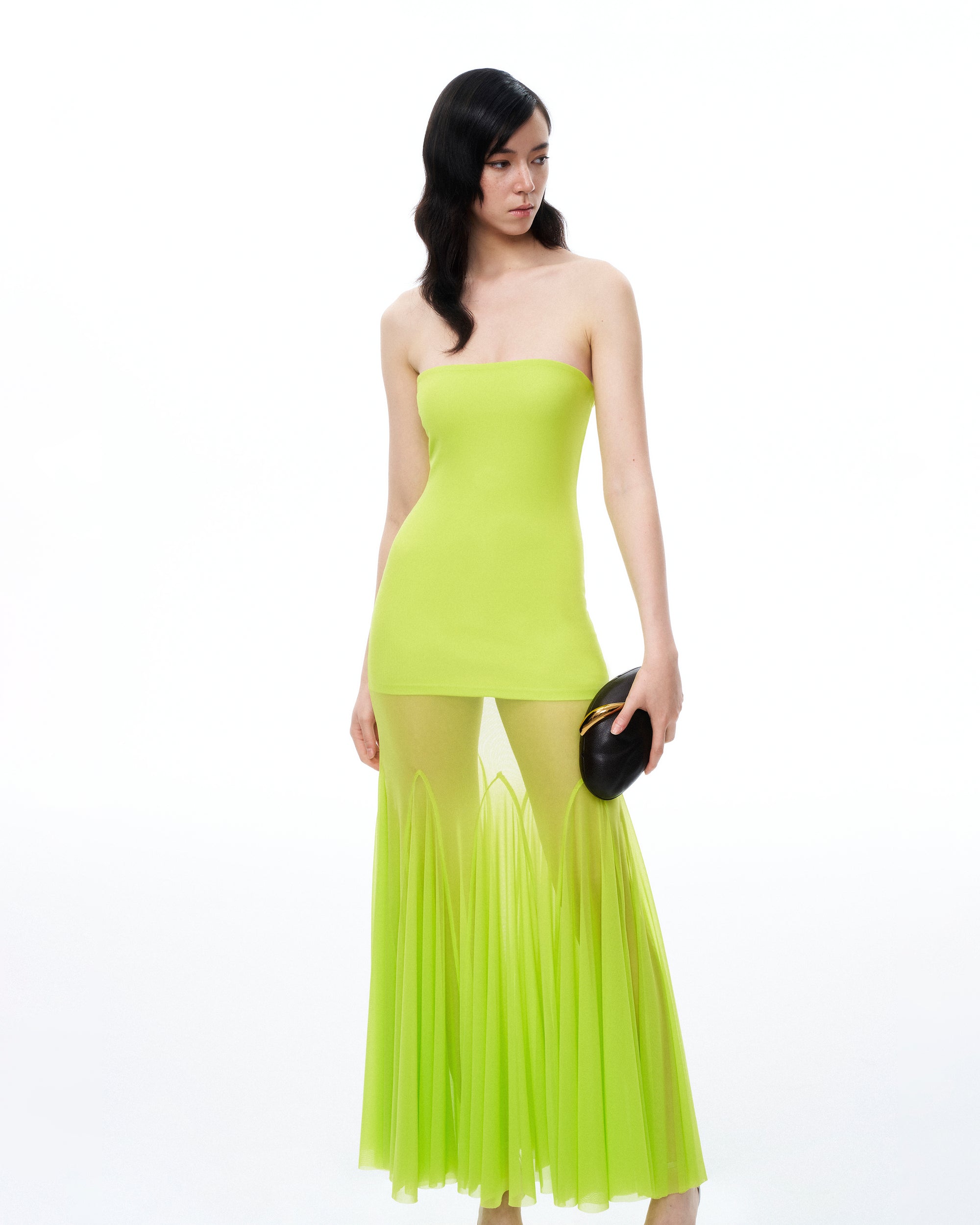 Thalassa Mesh Dress - Lime Green