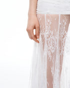 Fiorentina 3D Floral Lace Dress - White