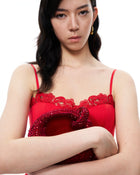 Calypso Lace Mini Dress - Red