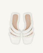Jada Flat Mule - White