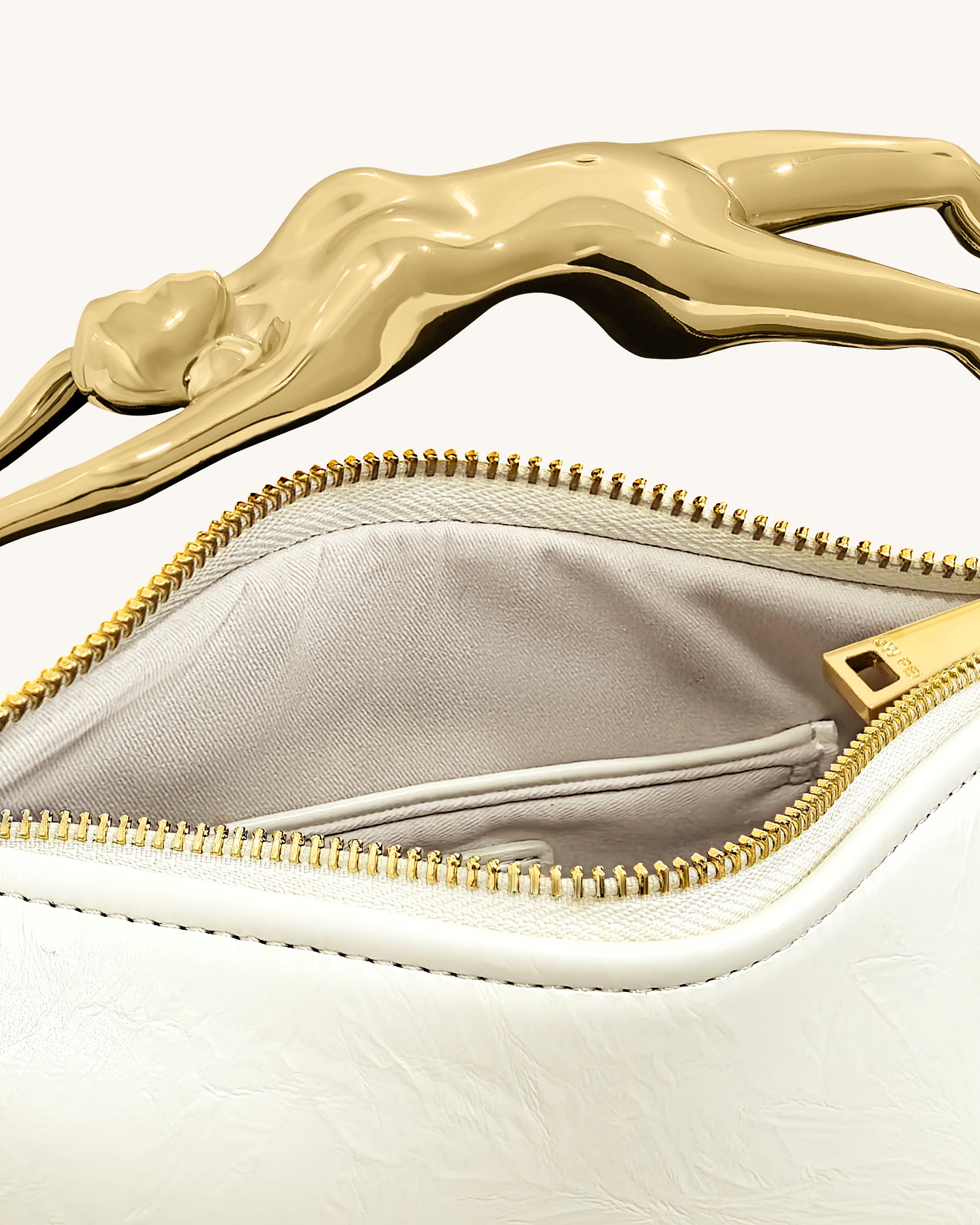 Jenny Human-shaped Handle Handbag - White