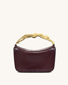 Jenny Human-shaped Handle Handbag - Deep Burgundy