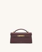 Noor Top Handle Bag - Reddish Brown