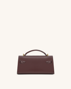 Noor Top Handle Bag - Reddish Brown