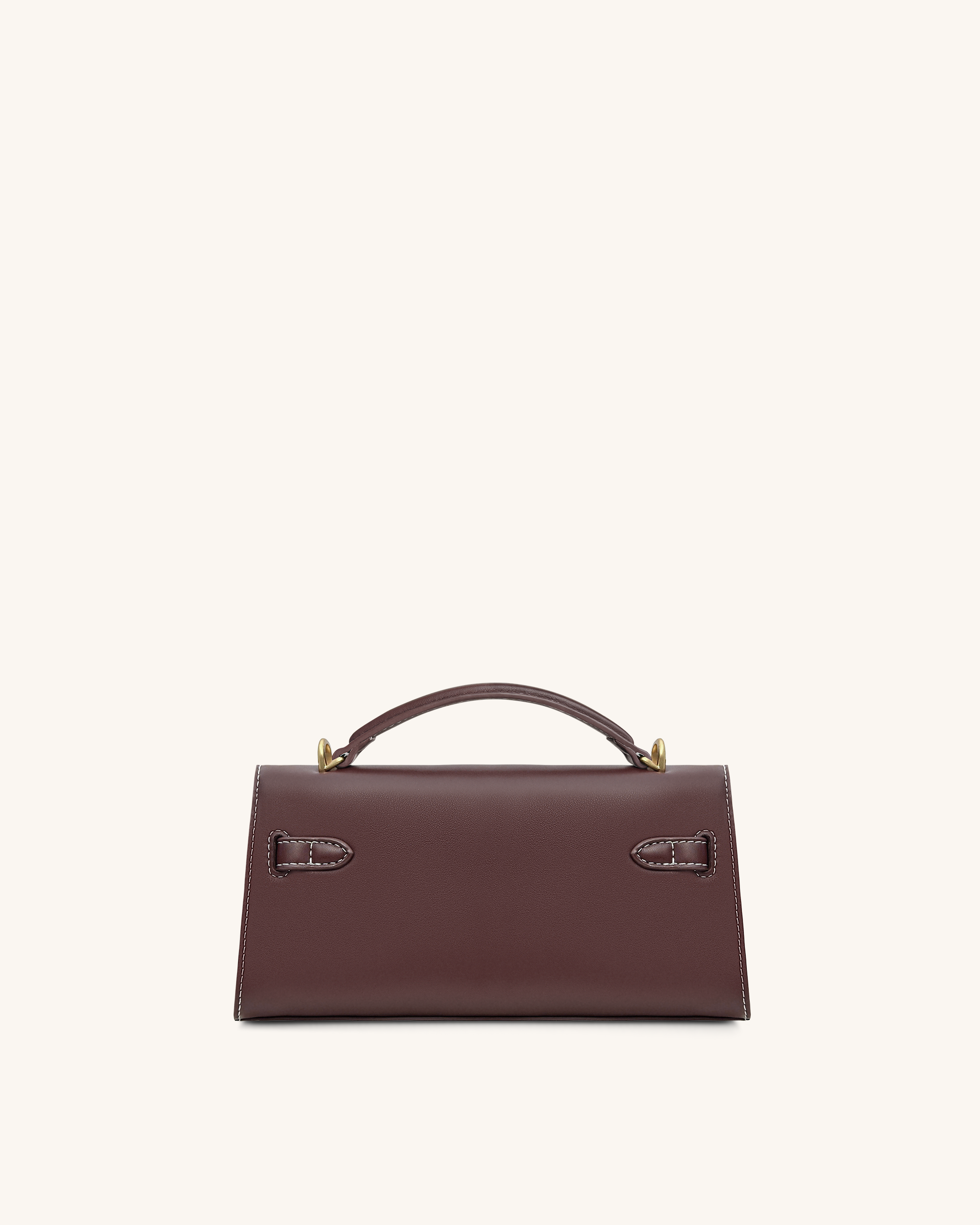 Noor Top Handle Bag - Reddish Brown