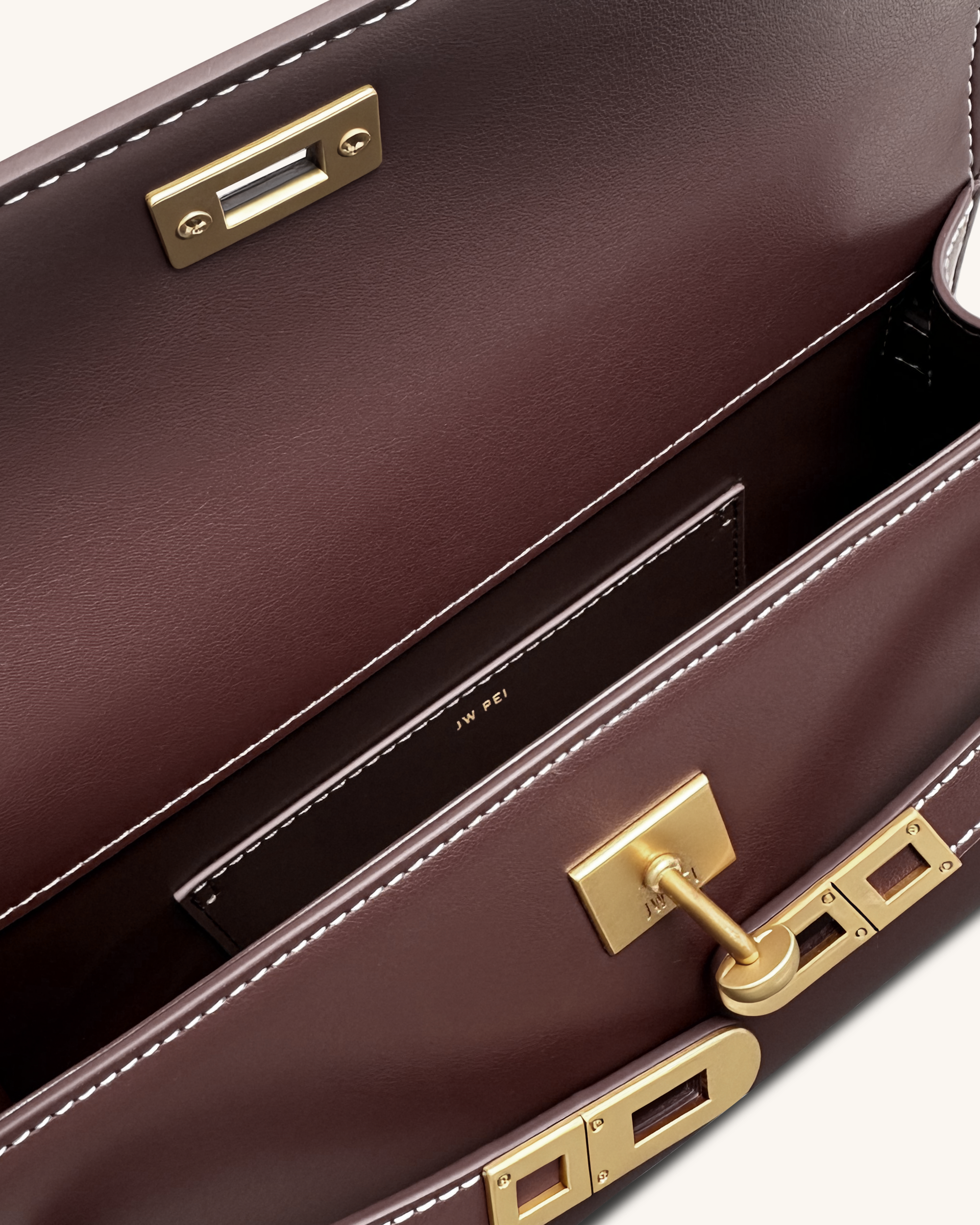 Noor Top Handle Bag - Reddish Brown