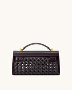 Noor Top Handle Bag - Dark Red