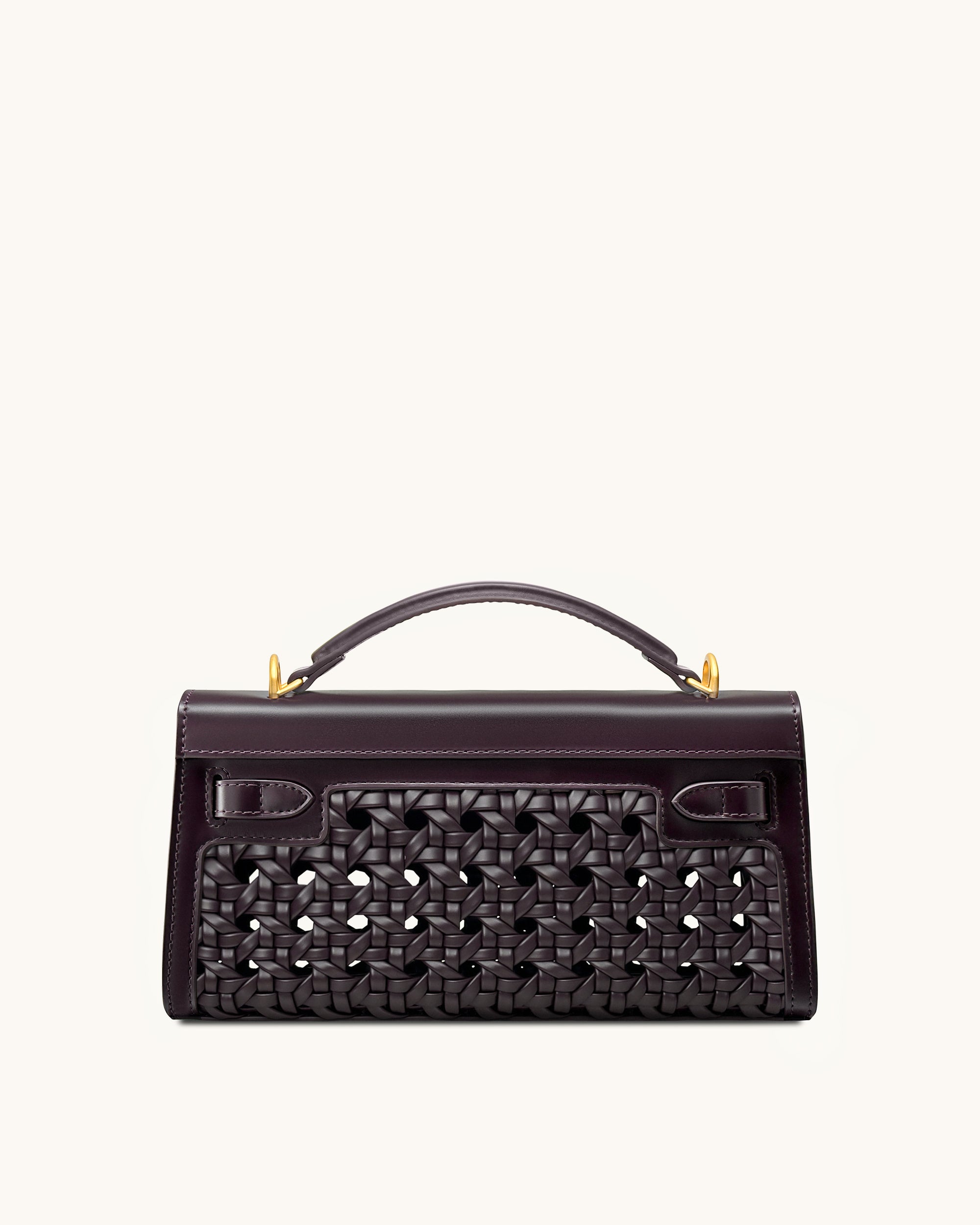 Noor Top Handle Bag - Dark Red