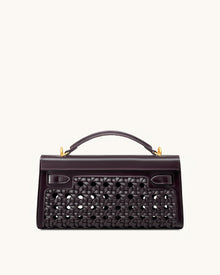 Noor Top Handle Bag - Dark Red