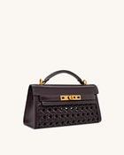 Noor Top Handle Bag - Dark Red