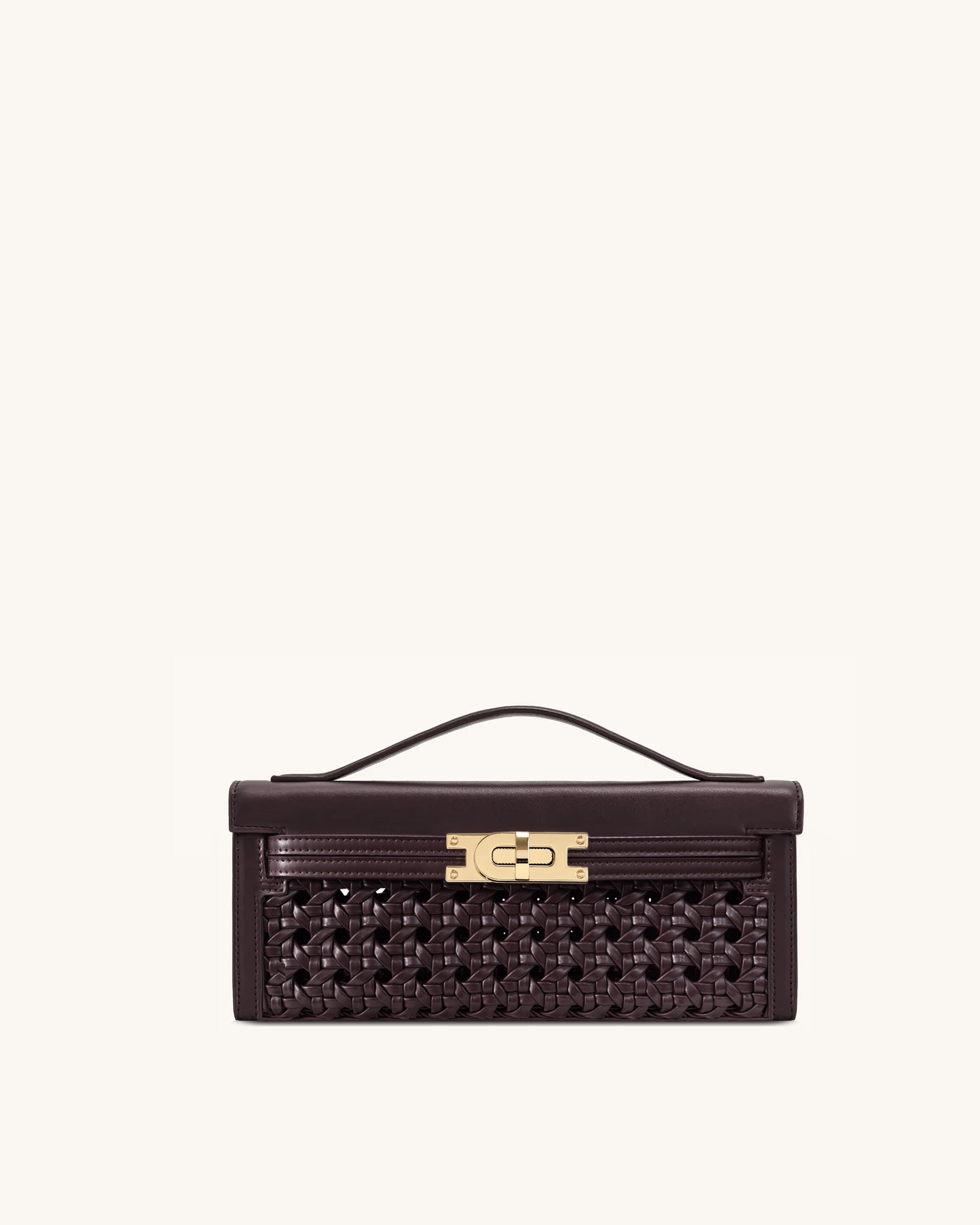 Bria Structured Top Handle Bag - Dark Red