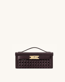 Bria Structured Top Handle Bag - Dark Red