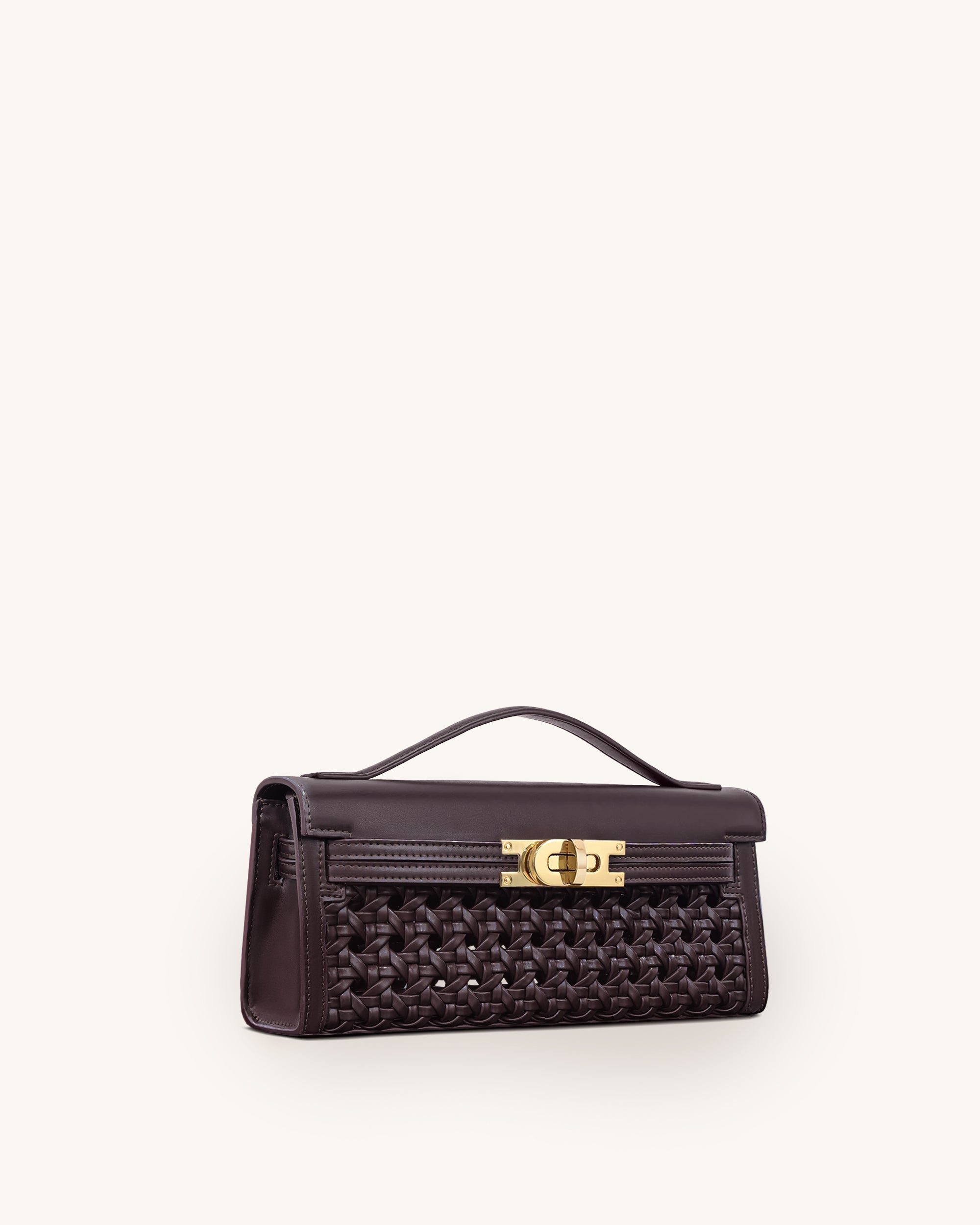 Bria Structured Top Handle Bag - Dark Red