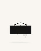 Vera Bead Decoration Rectangular Clutch Bag - Black
