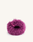 Abacus Faux Fur Mini Top Handle Bag - Purple