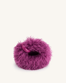 Abacus Faux Fur Mini Top Handle Bag - Purple