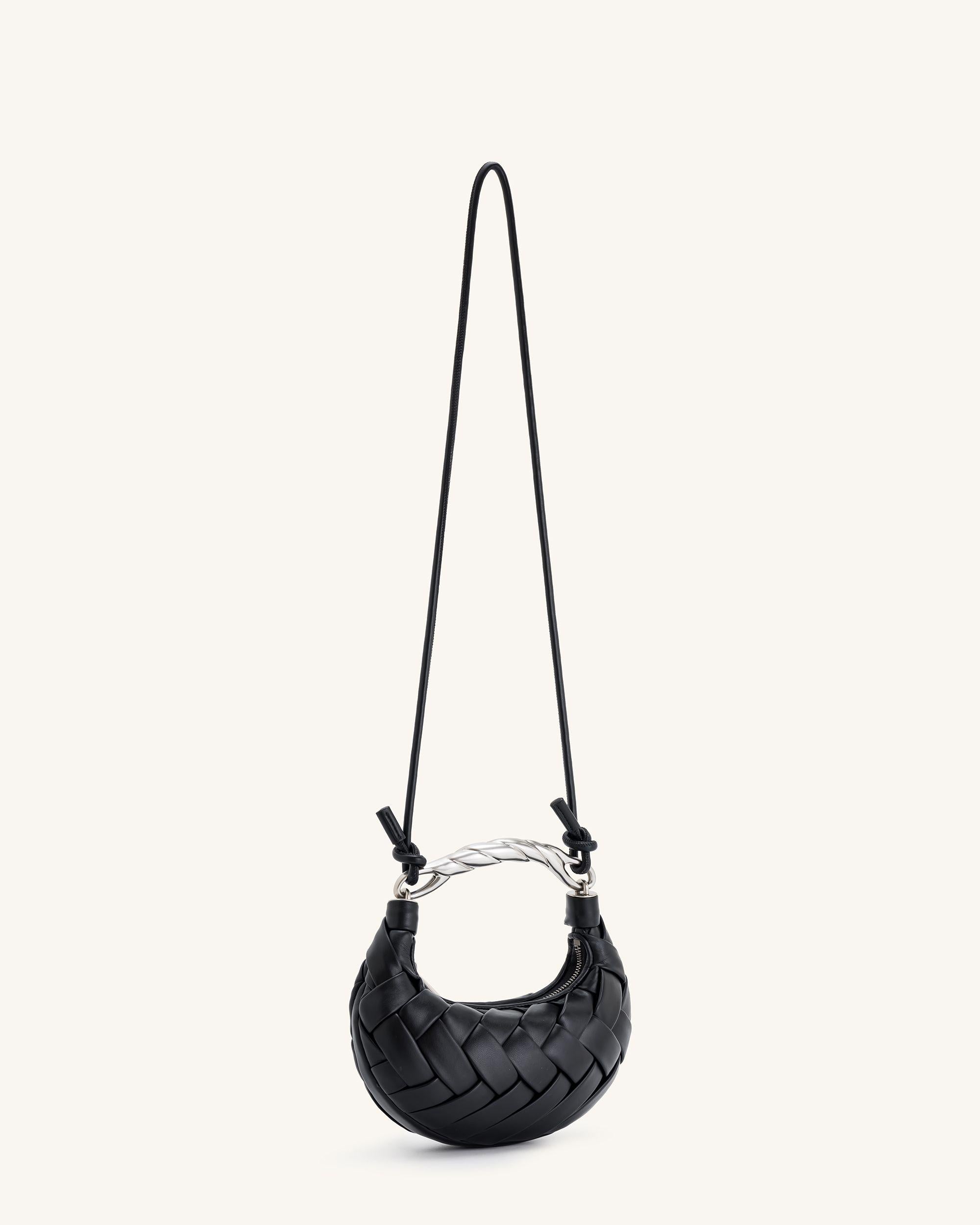 Orla Weave Handbag - Black