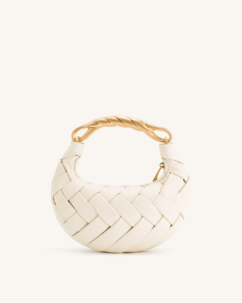 Orla Weave Handbag - White