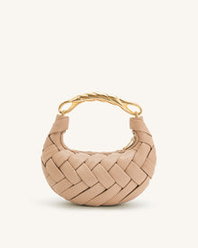 Orla Weave Handbag - Almond