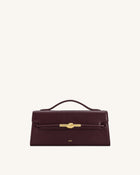 Lena Metal Rope Knot Top Handle Bag - Deep Claret