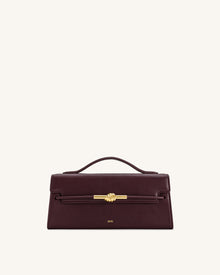 Lena Metal Rope Knot Top Handle Bag - Deep Claret