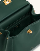 Lucia Classic Top Handbag - Dark Green