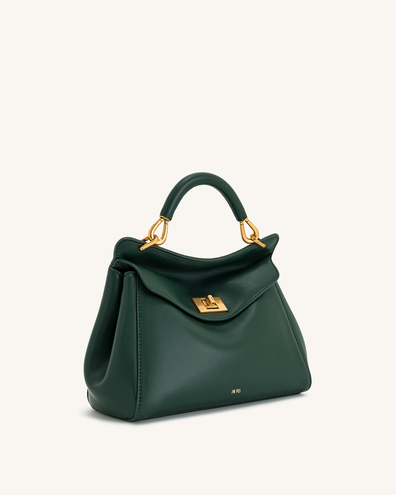 Lucia Classic Top Handbag - Dark Green