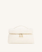 Thea Faux Fur Top Handle Bag - Cream