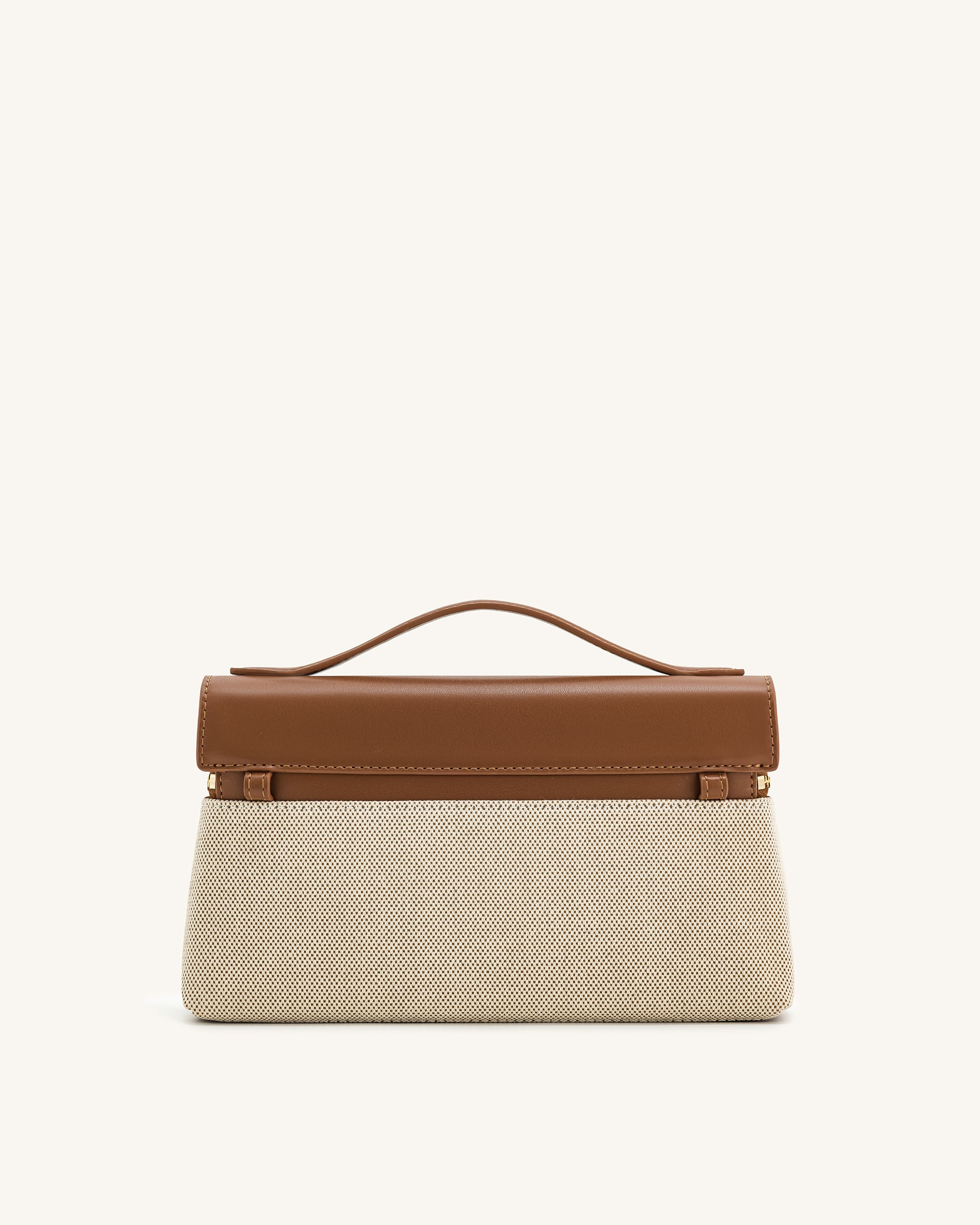 Thea Top Handle Bag - Brown Canvas