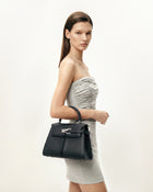 Elise Large Top Handle Bag - Black