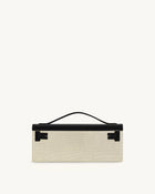 Bria Structured Top Handle Bag - Black Canvas