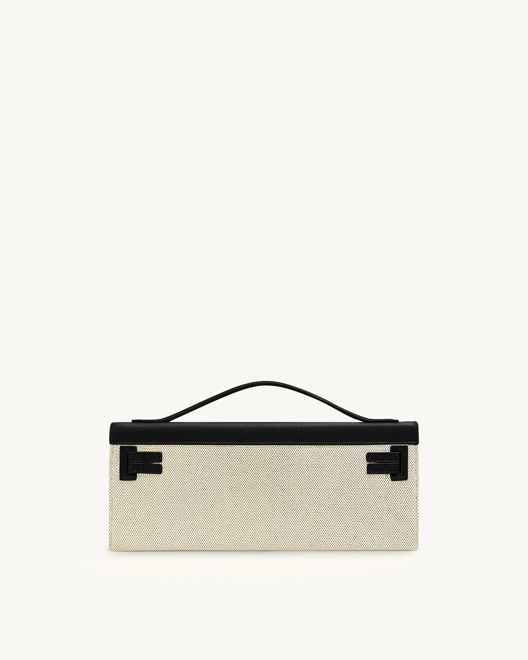 Bria Structured Top Handle Bag - Black Canvas